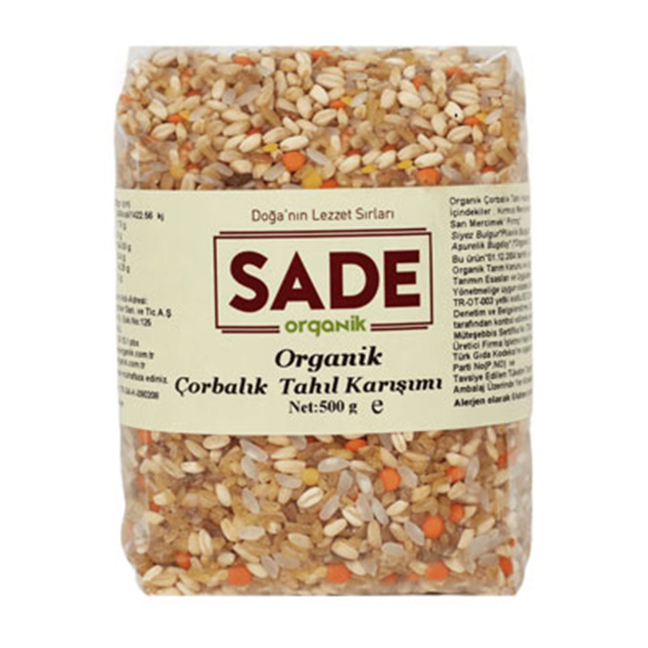 Sade Organik Çorbalık Tahıl Karışımı
