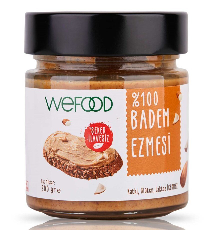 Wefood Seker ilavesiz Badem Ezmesi 200 Gr