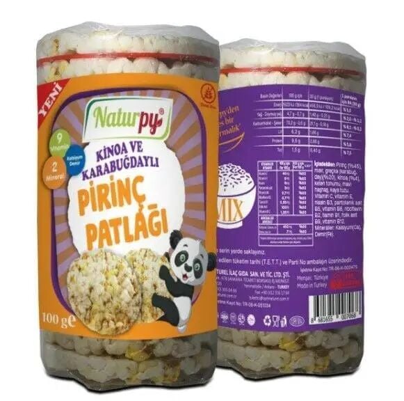 NATURPY KINOA VE KARABUGDAYLI PIRINC PATLAGI 100 GR