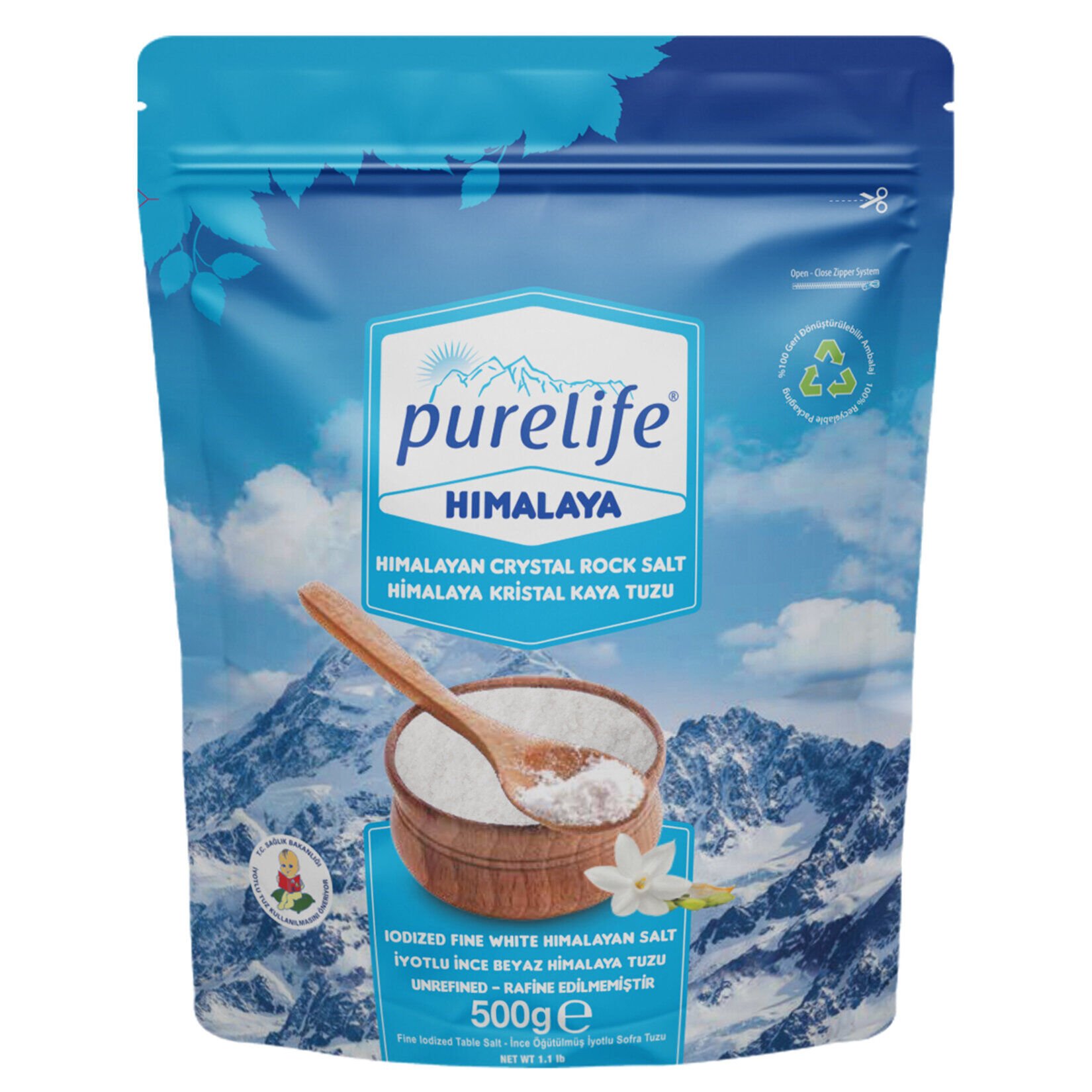 PURELIFE HIMALAYA OGUTULMUS TUZ 500 GR