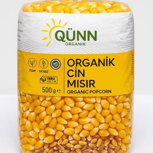 QÜNN ORGANİK CİN MISIR POPCORN 500 GR