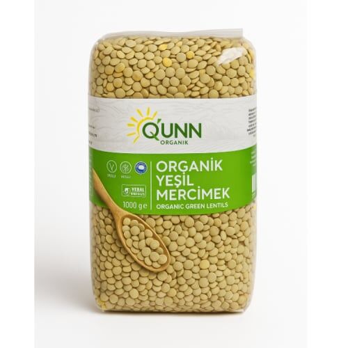 QÜNN ORGANİK YEŞİL MERCİMEK 1 KG