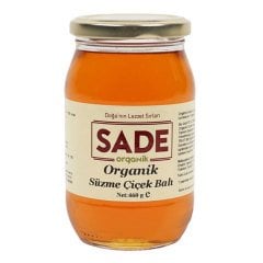 Sade Organik Süzme Çiçek Balı 460 gr